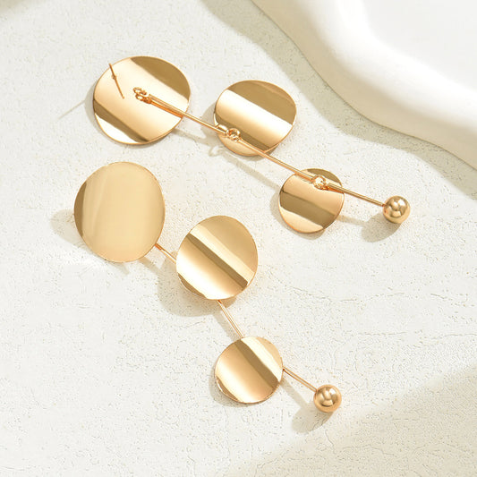 Boucles d'oreilles géométriques rondes pour femmes