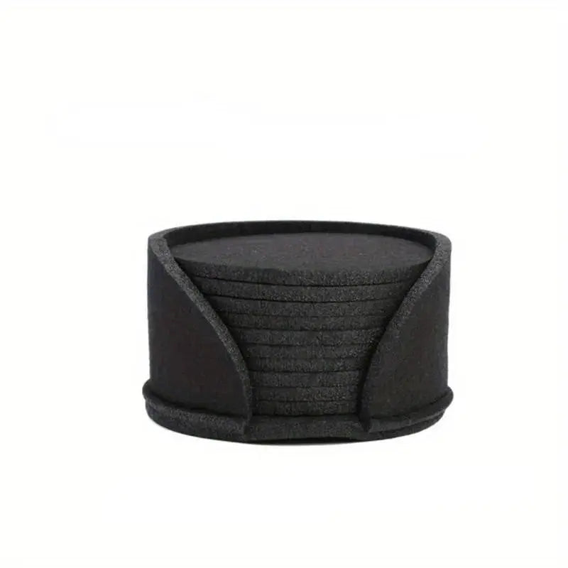 10 Dessous de Verre Ronds en Feutre - Protection Table Résistant Chaleur - BMYANY