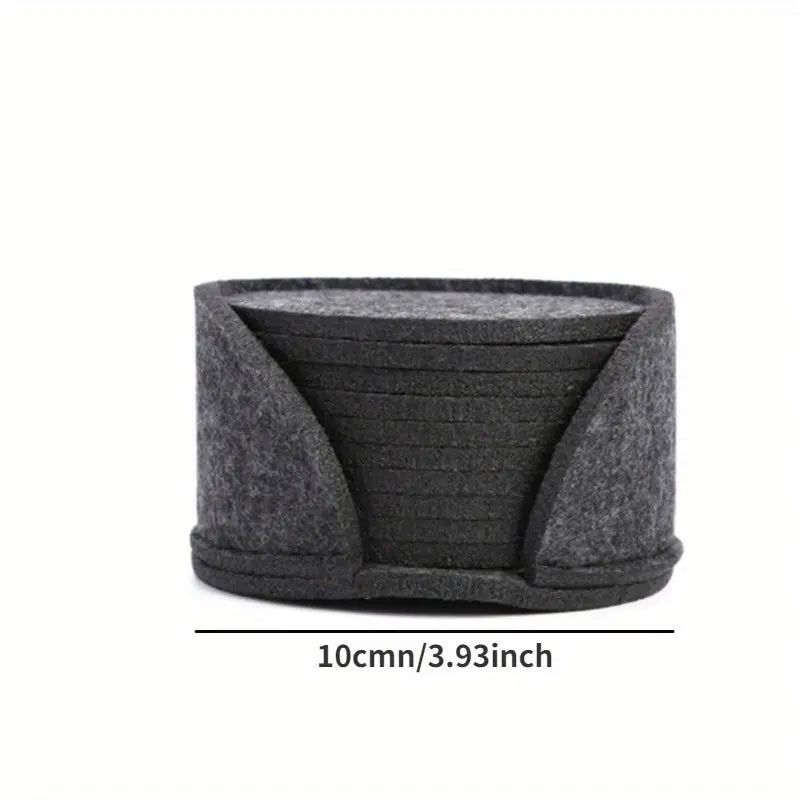 10 Dessous de Verre Ronds en Feutre - Protection Table Résistant Chaleur - BMYANY