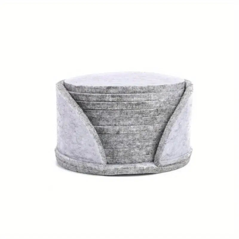 10 Dessous de Verre Ronds en Feutre - Protection Table Résistant Chaleur - BMYANY