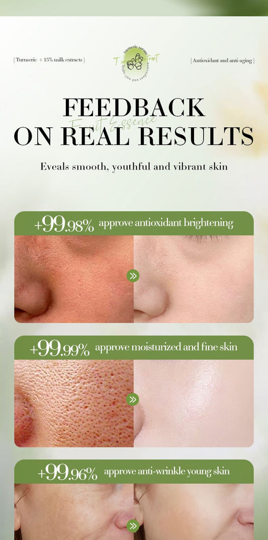 Solution de soin avec antioxydante au lait de curcuma