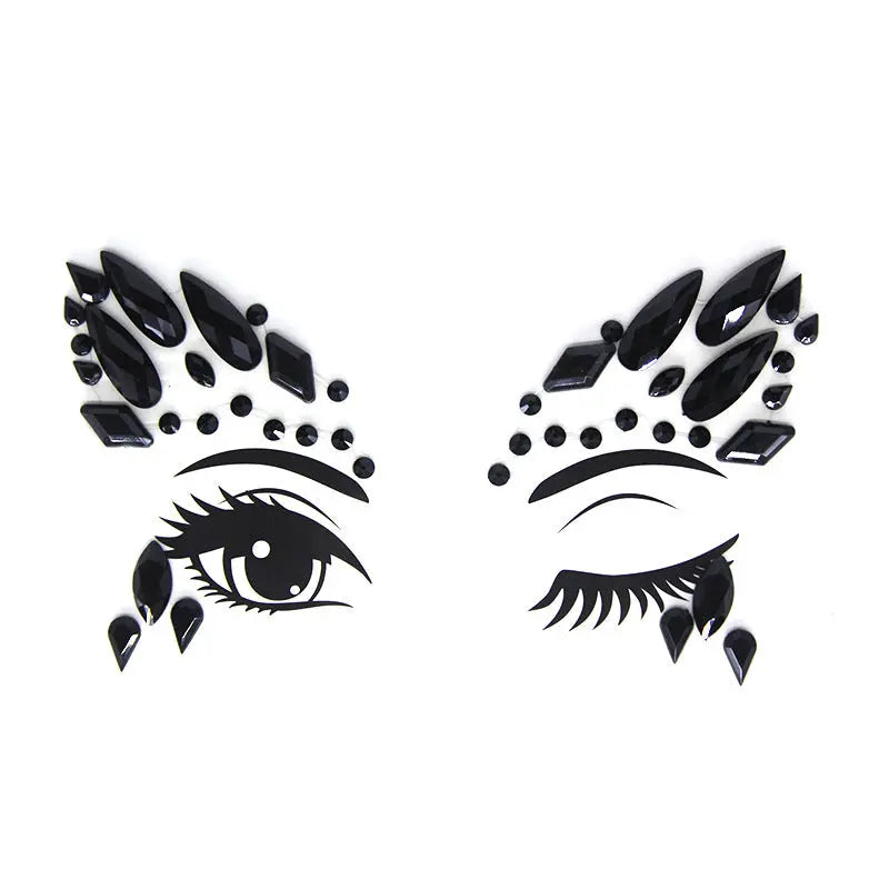 Bâtonnet à Sourcils Diamant - Décoration Visage Strass pour Fête et Mascarade - BMYANY