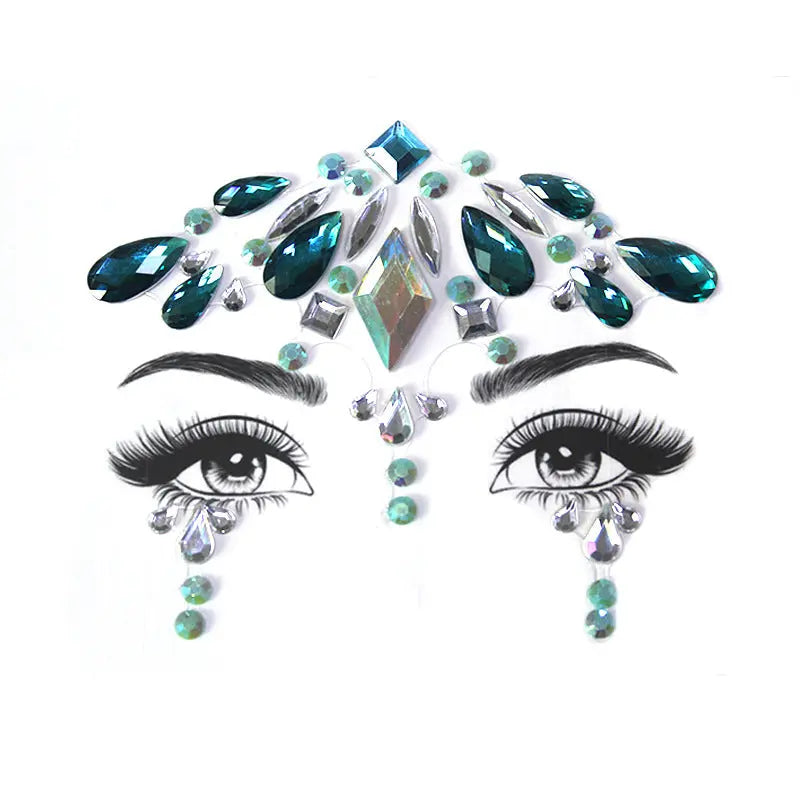 Bâtonnet à Sourcils Diamant - Décoration Visage Strass pour Fête et Mascarade - BMYANY