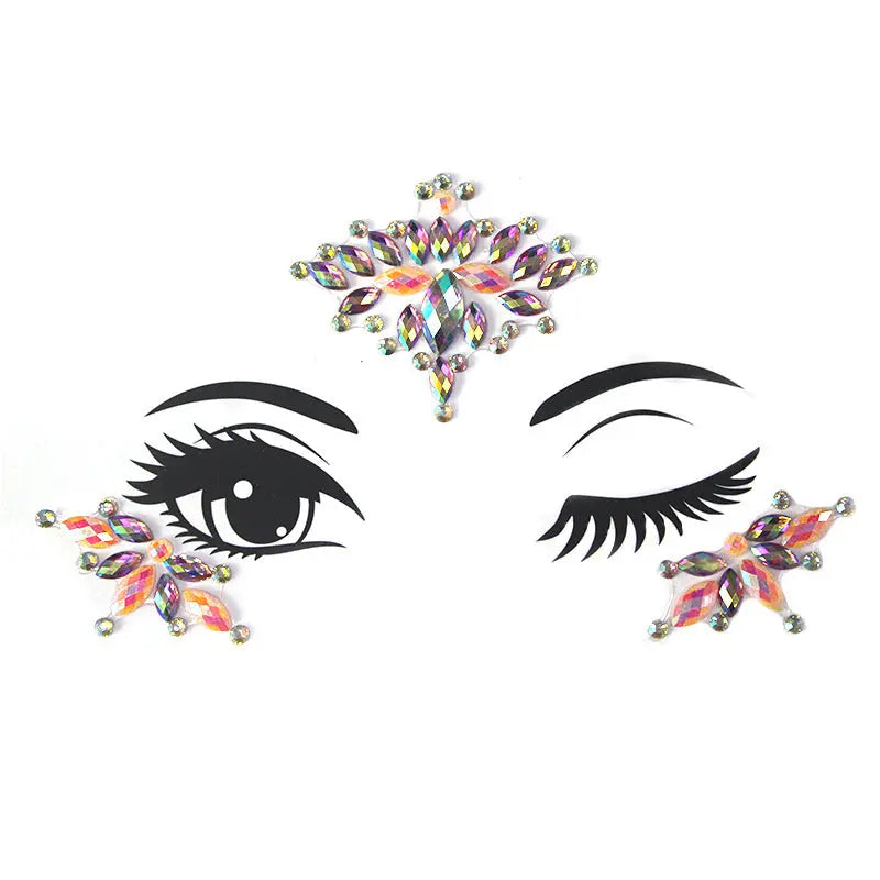 Bâtonnet à Sourcils Diamant - Décoration Visage Strass pour Fête et Mascarade - BMYANY