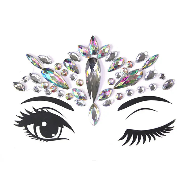 Bâtonnet à Sourcils Diamant - Décoration Visage Strass pour Fête et Mascarade - BMYANY