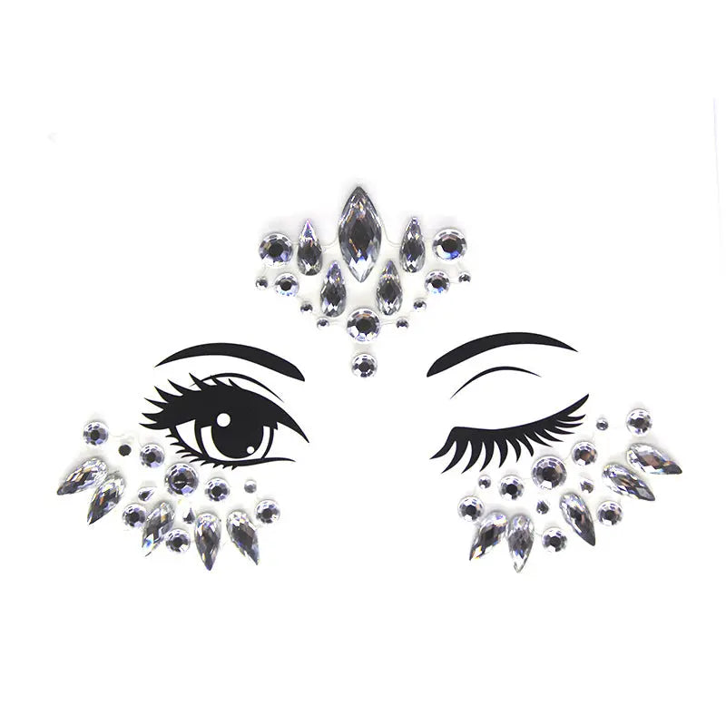 Bâtonnet à Sourcils Diamant - Décoration Visage Strass pour Fête et Mascarade - BMYANY