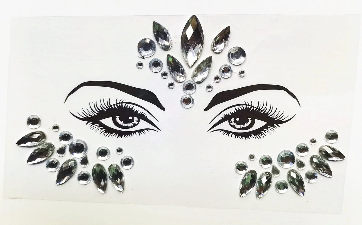 Bâtonnet à Sourcils Diamant - Décoration Visage Strass pour Fête et Mascarade - BMYANY