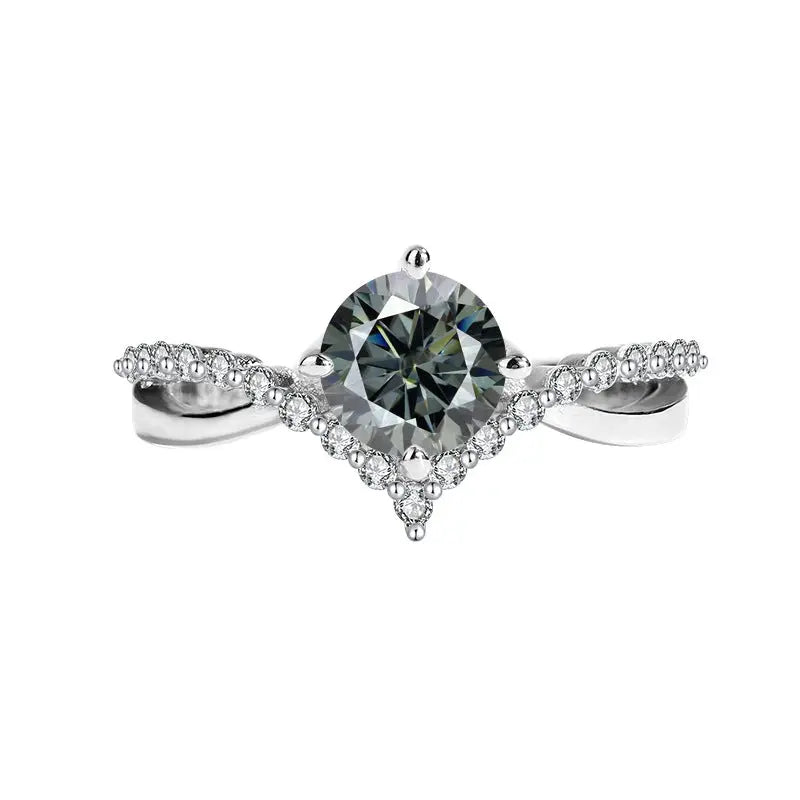 Bague Femme Moissanite Huit Flèches Couronnée d’Amour - BMYANY