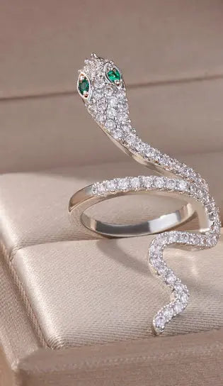 Bague Serpent Zircon Plaqué Or - Cuivre - BMYANY