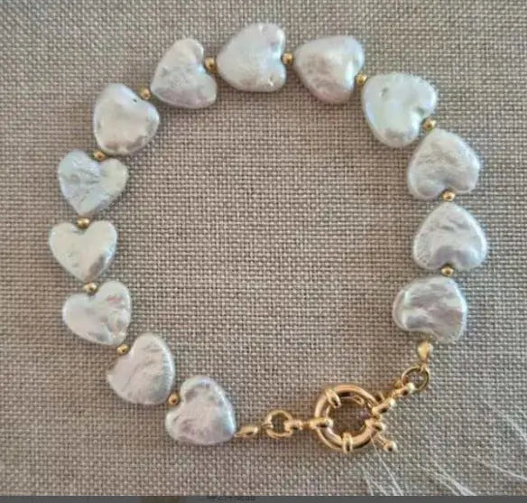 Baroque Freshwater Pearl Bracelet Light Luxury Stainless Steel - BMYANY
