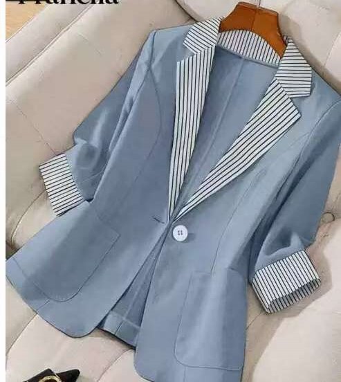 Blazer Femme Style Britannique Coupe Ample Élégant - BMYANY
