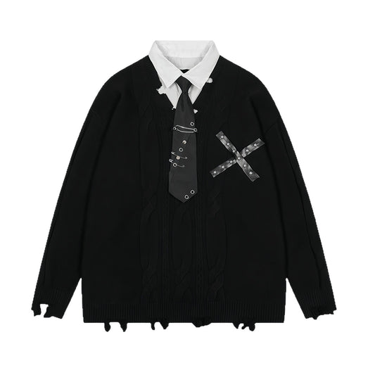 Blouse avec chemise et cravate intégrées pour femmes - BMYANY