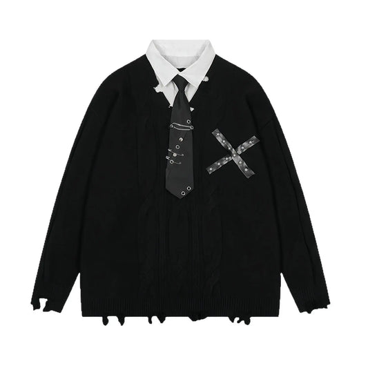 Blouse avec chemise et cravate intégrées pour femmes - BMYANY