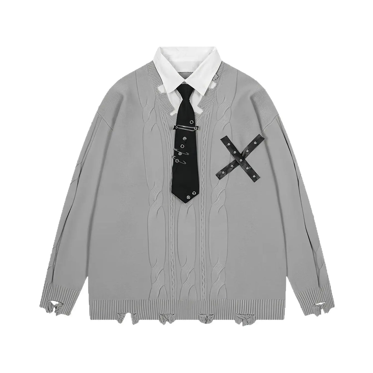 Blouse avec chemise et cravate intégrées pour femmes - BMYANY