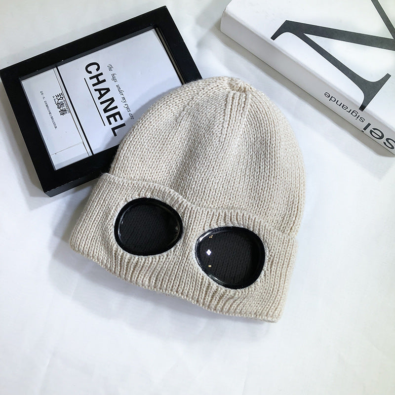 Bonnet Aviateur en Laine Tricoté Chaud pour Hiver - BMYANY