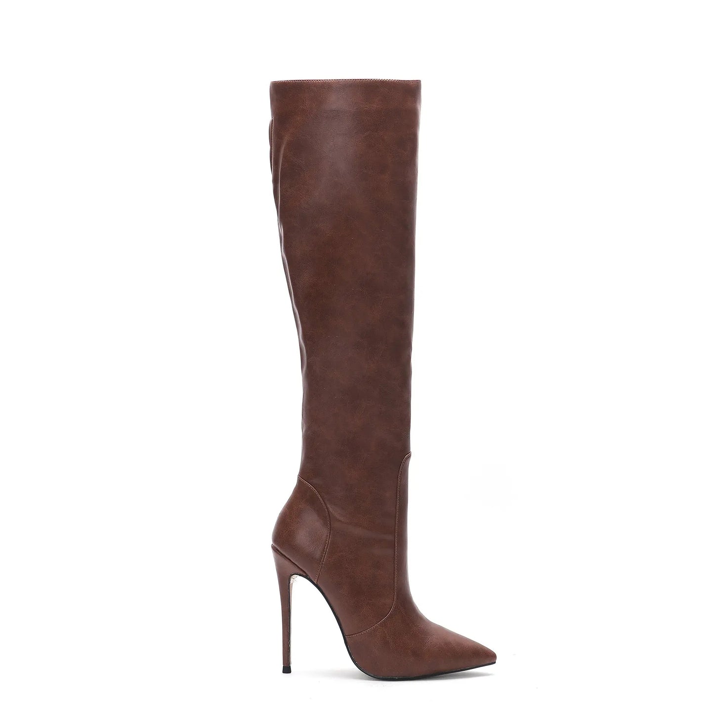 Bottes larges à talons semi cuir pour femmes - BMYANY