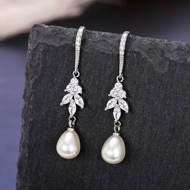 Boucles d'oreilles longues en perles pour femme minceur - BMYANY