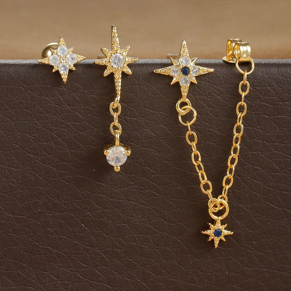 Boucles d'oreilles à pompons tendance en micro zircons incrustés - BMYANY