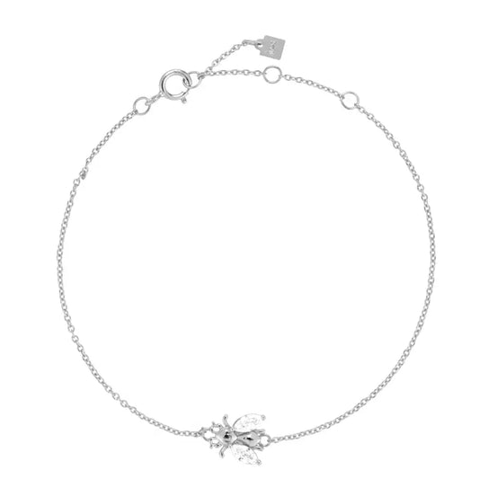 Bracelet Abeille Argent 925 Zircon Blanc Femme - BMYANY