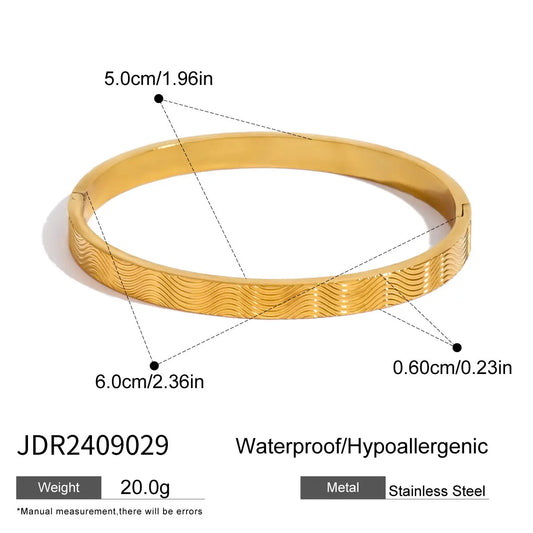 Bracelet Acier Inoxydable Zircon avec Fermoir Style Européen - BMYANY