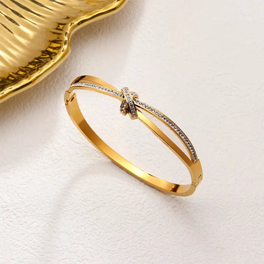Bracelet Femme Nœud Acier Titane - Style Luxe Minimaliste 3 Couleurs - BMYANY