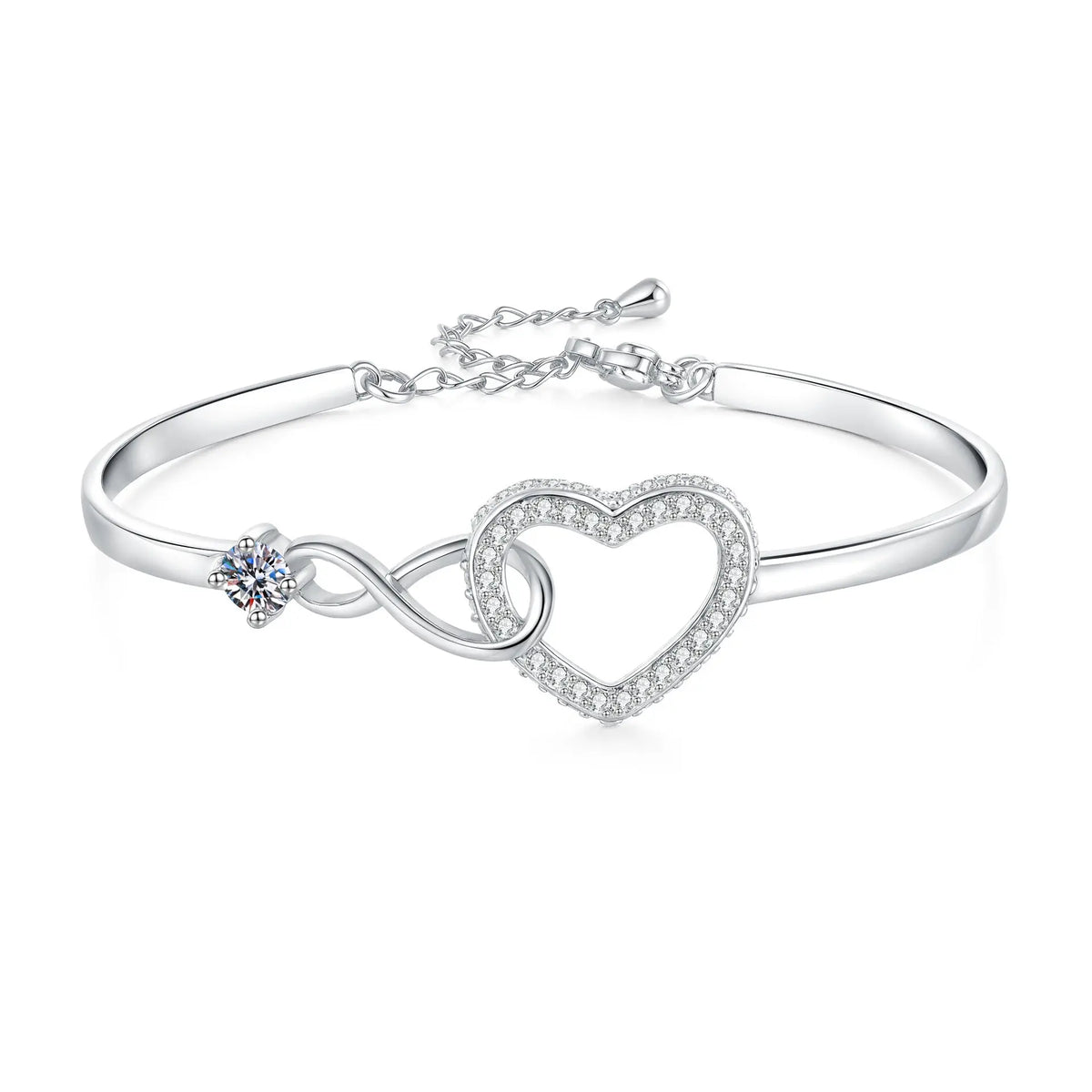 Bracelet Femme Symbole Infini et Cœurs Ajourés - Plaqué Or - BMYANY