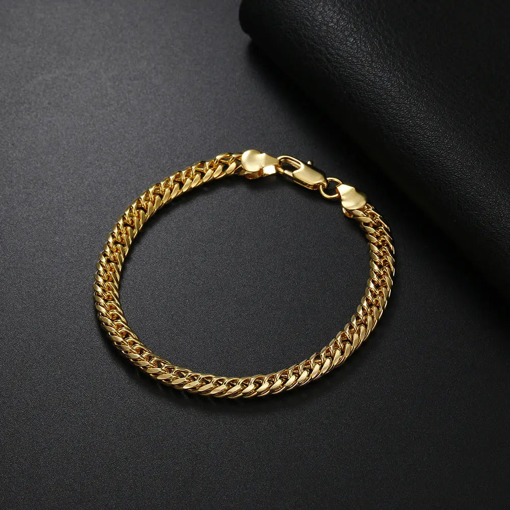 Bracelet Homme Plaqué Argent 18K 6MM Pavé Complet - BMYANY