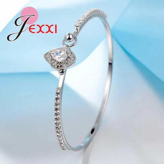 Bracelet jonc en argent sterling 925 pour femmes - BMYANY