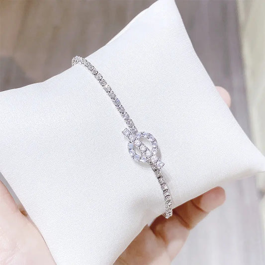 Bracelet simple et tendance en cristal de zircon pour femme - BMYANY