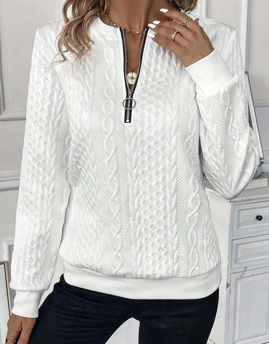 Cardigan Femme à Fermeture Éclair - Pull Élégant Confortable - BMYANY