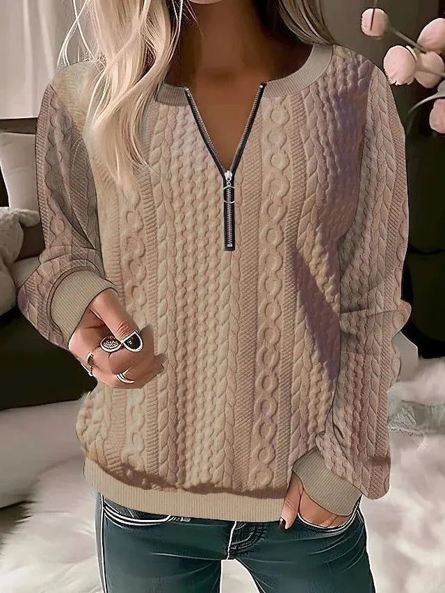 Cardigan Femme à Fermeture Éclair - Pull Élégant Confortable - BMYANY