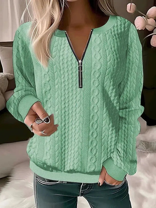 Cardigan Femme à Fermeture Éclair - Pull Élégant Confortable - BMYANY