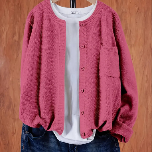 Cardigan Tricoté Femme Chaud Couleur Unie - BMYANY
