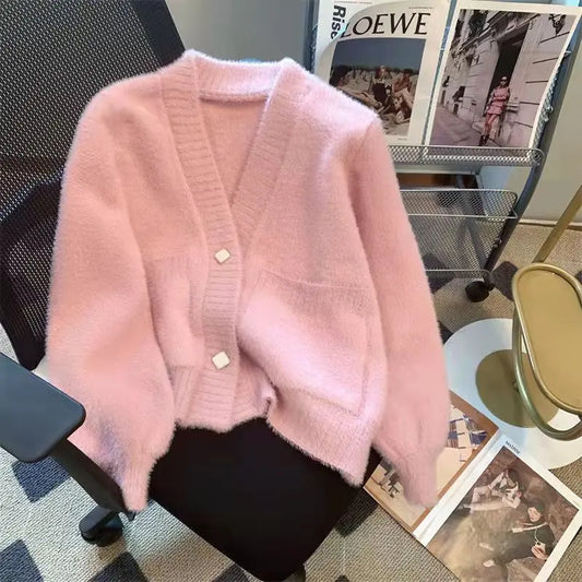 Cardigan femmes en fourrure duveteux printemps automne - BMYANY