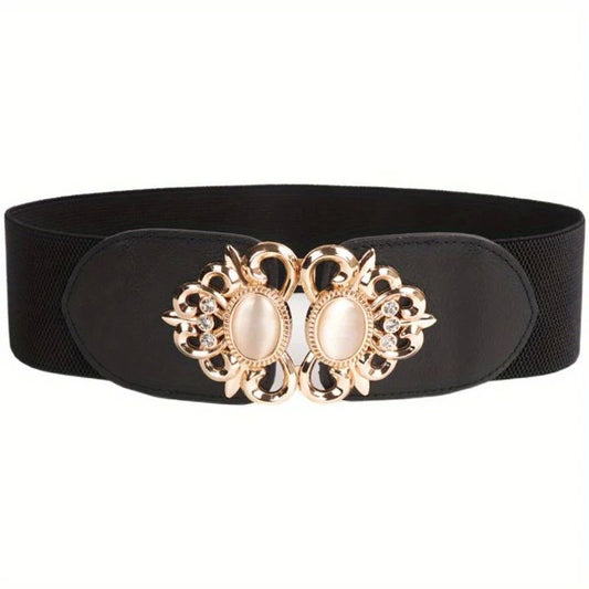 Ceinture élégante rétro à boucle métallique pour femmes - BMYANY