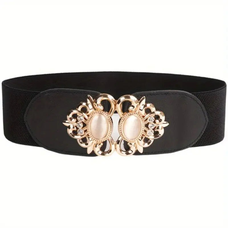 Ceinture élégante rétro à boucle métallique pour femmes - BMYANY