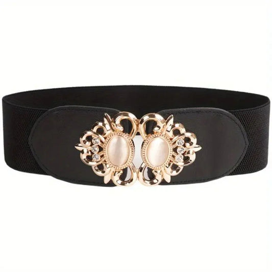 Ceinture élégante rétro à boucle métallique pour femmes - BMYANY