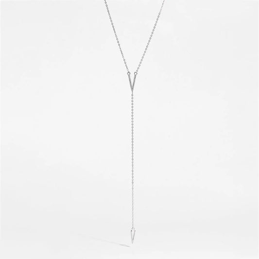 Charbon d’argent Femme S925 pompons longs forme Y - style élégant moderne - BMYANY