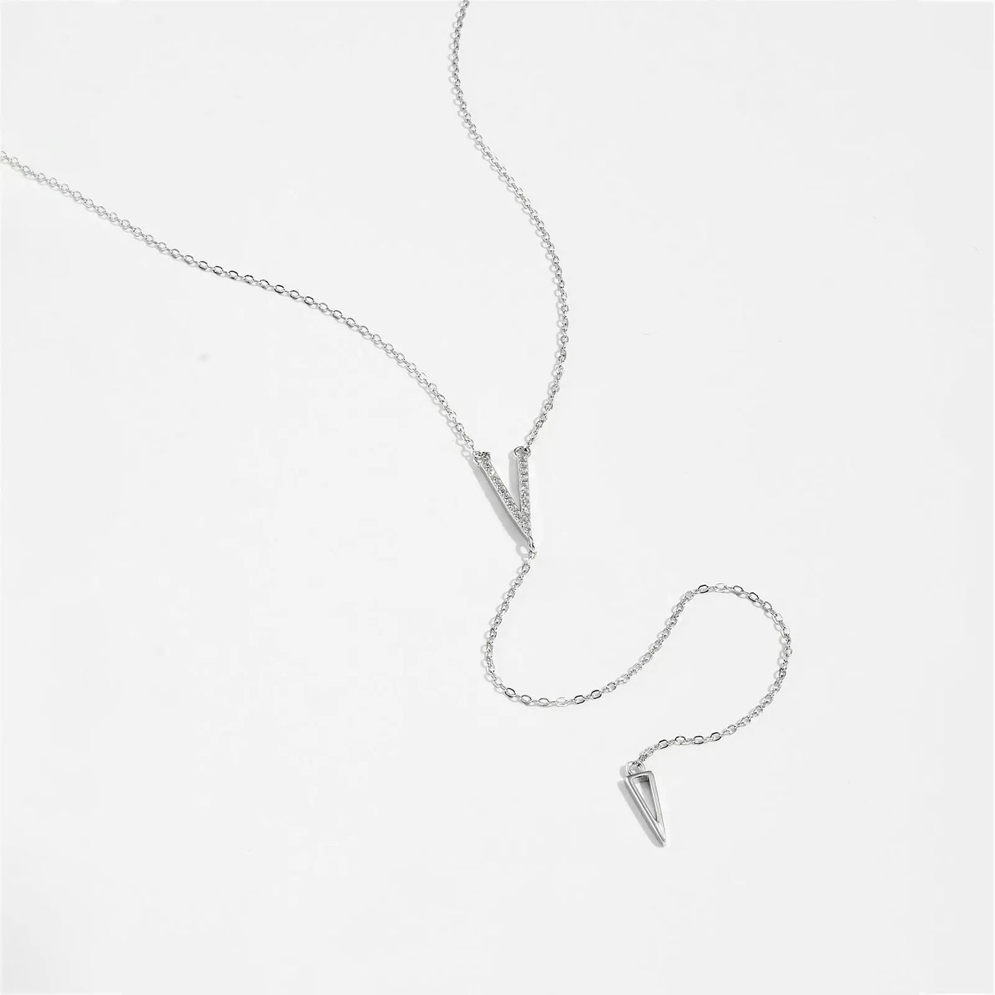 Charbon d’argent Femme S925 pompons longs forme Y - style élégant moderne - BMYANY