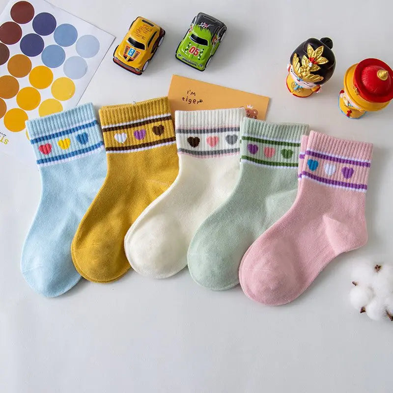Chaussettes Sport Mi Mollet Fille Motif Cartoon - BMYANY