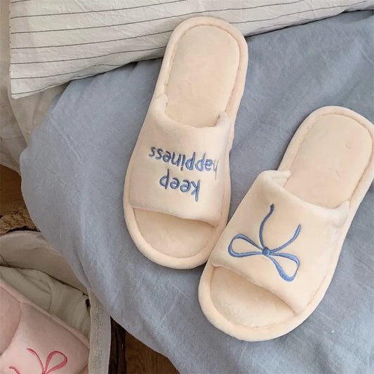 Chaussons Coton Femme Lettres Anglaises - Style Créatif Confortable - BMYANY
