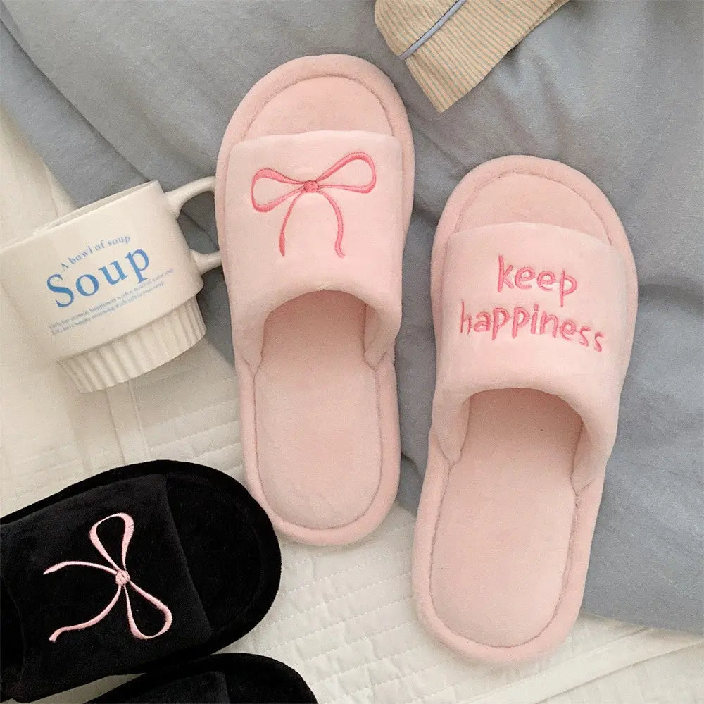 Chaussons Coton Femme Lettres Anglaises - Style Créatif Confortable - BMYANY