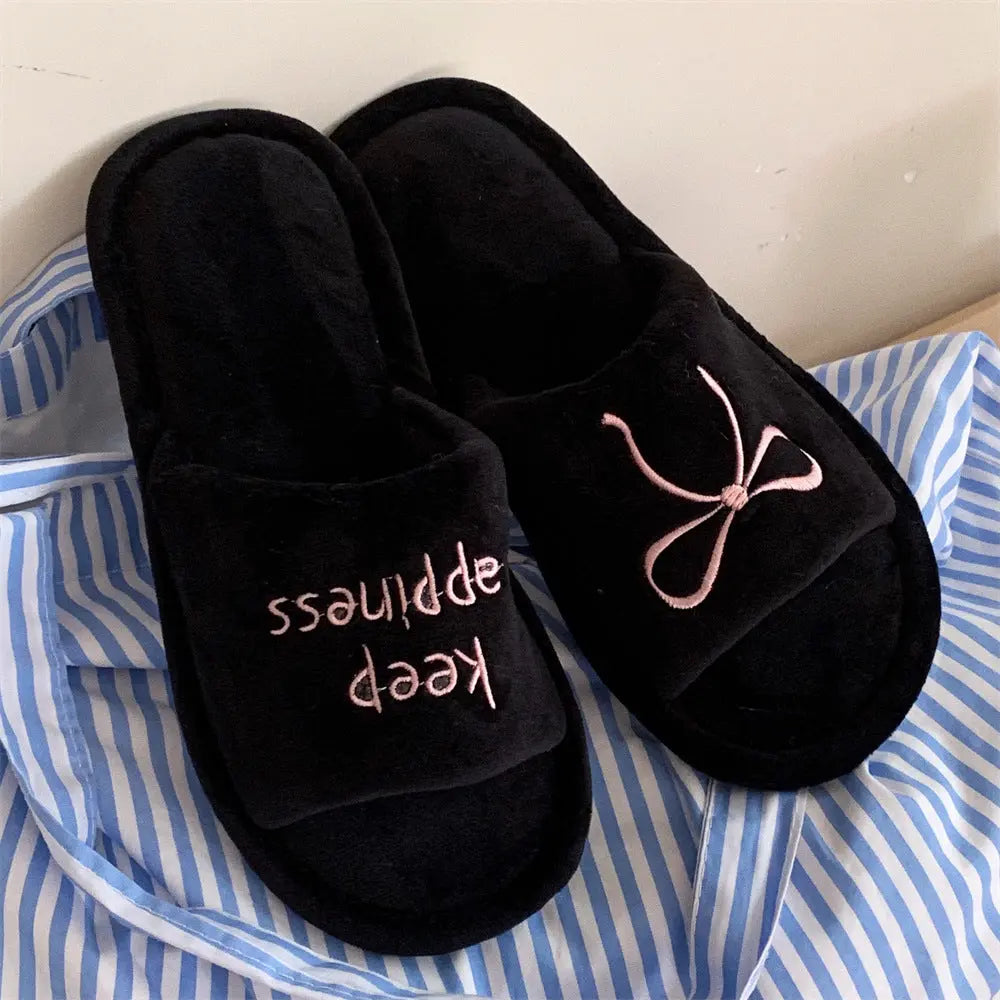 Chaussons Coton Femme Lettres Anglaises - Style Créatif Confortable - BMYANY