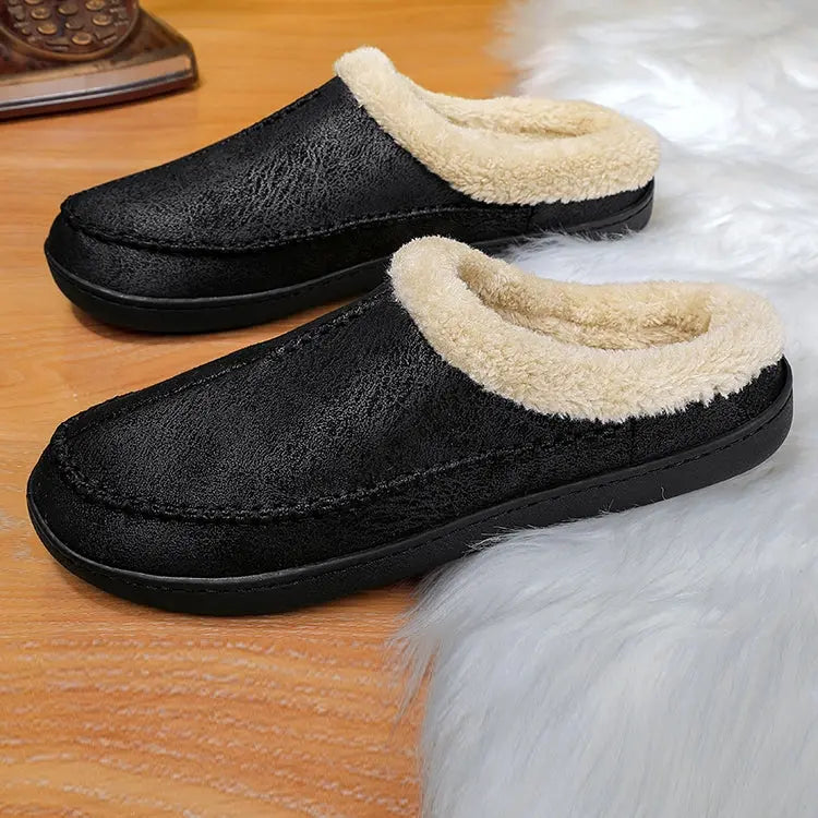 Chaussons Homme Intérieur Chauds Antidérapants Doublure Peluche - BMYANY