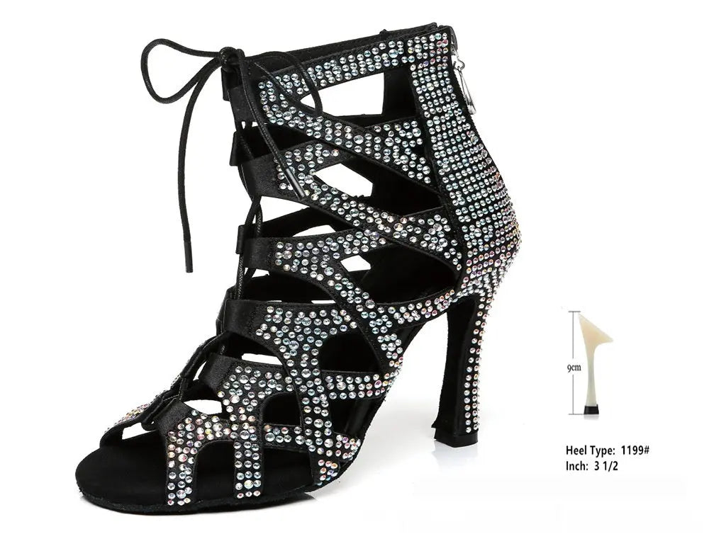 Chaussures de Danse Jazz Femme Montantes à Lacets - BMYANY