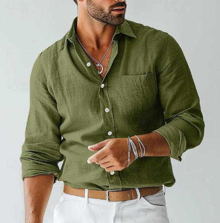 Chemise Homme - Manches Longes Col Revers Style Cowboy - BMYANY
