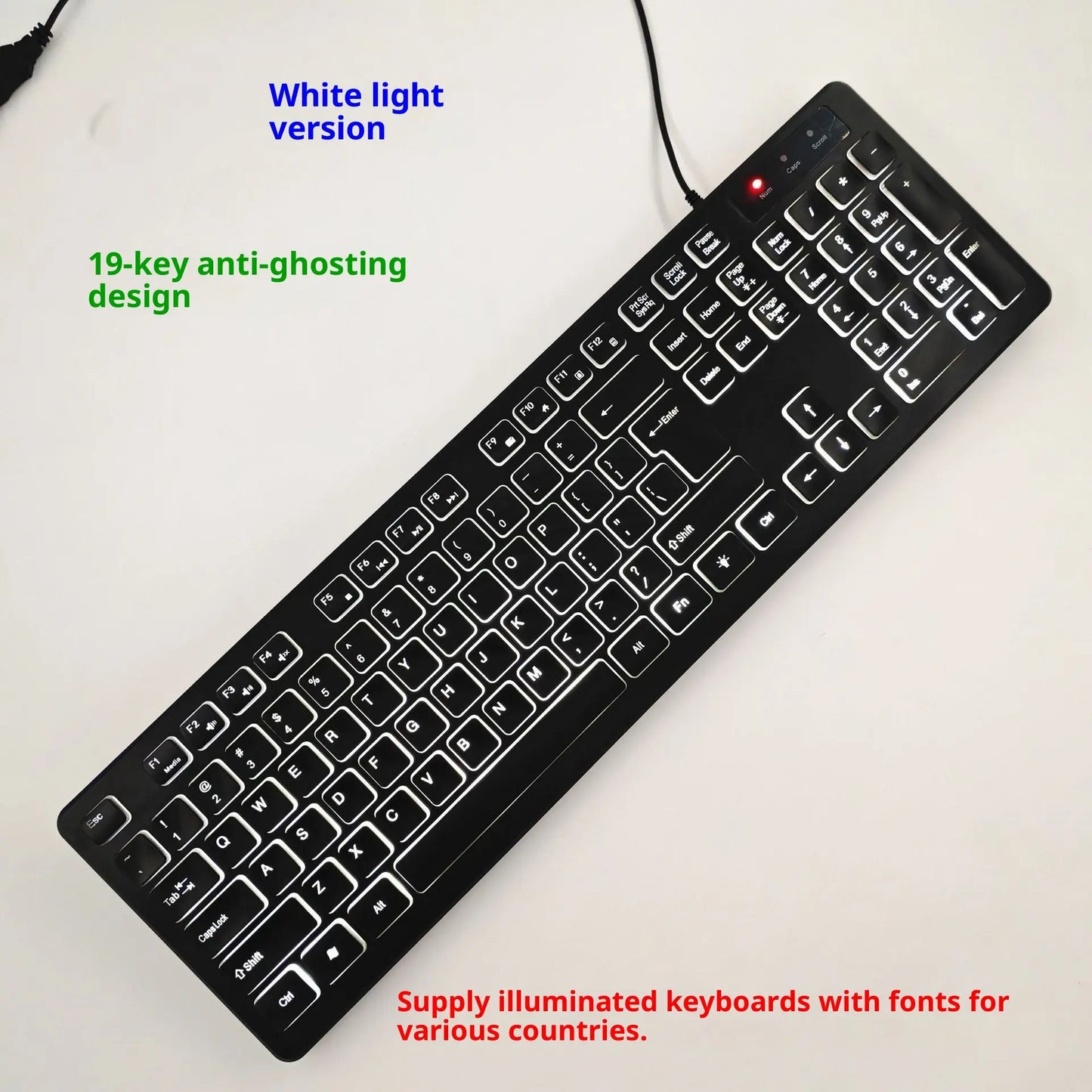 Clavier USB Rétroéclairé Multilingue - BMYANY