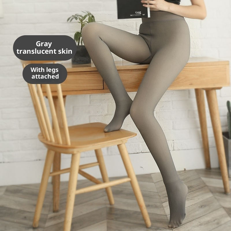 Collants transparents épaissis en velours de jambes chauds pour femmes - BMYANY