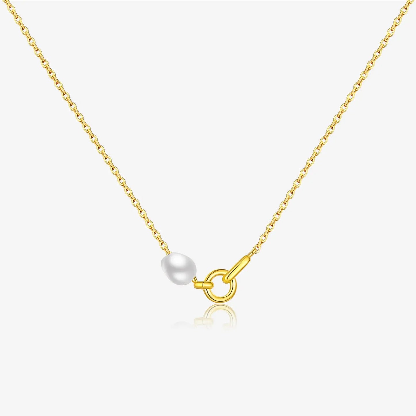 Collier Argent Sterling S925 Pendentif Perle Classique Intemporel - BMYANY