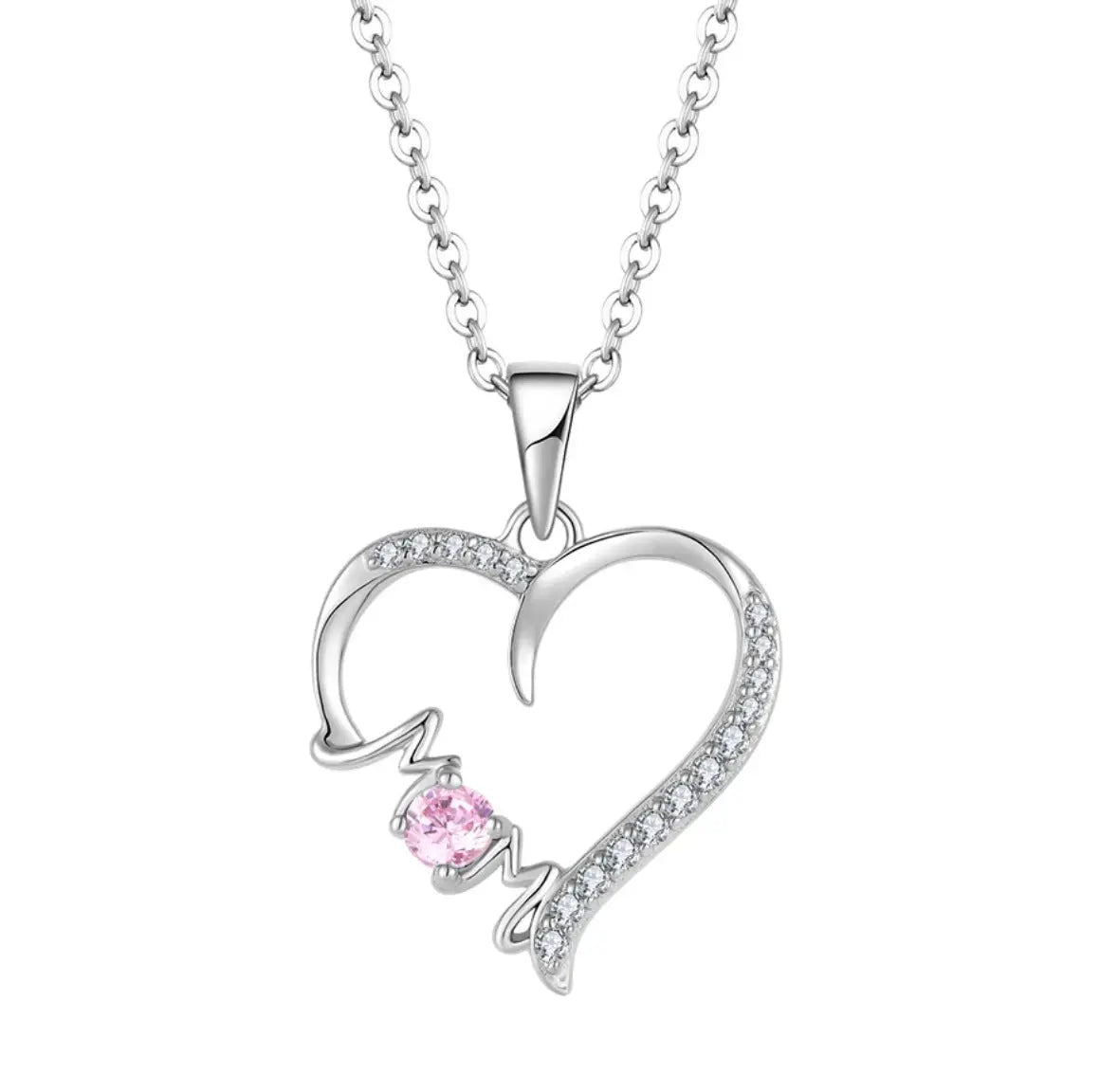 Collier Cœur Argent 925 Scintillant Élégant pour Femme - BMYANY